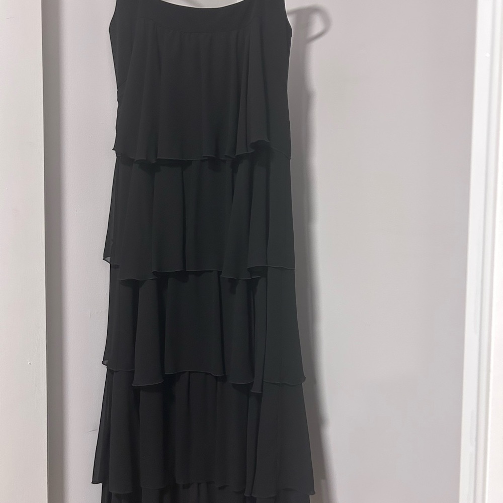 Elegant Black Layered Women's Skirt